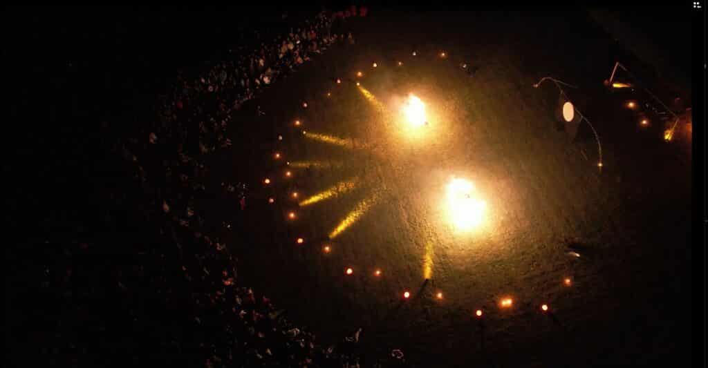 spectacle de feu pyrotechnique mariage événementiel médiéval