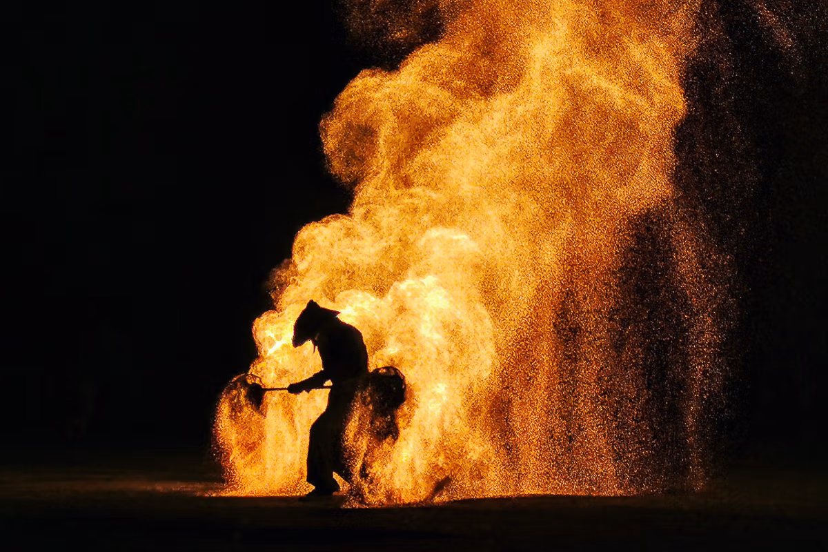 Troupe de feu professionnelle Belizama à Tours pour soirées de gala et réceptions en château.